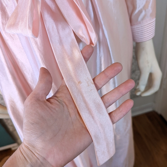 Vintage 1980s At Homewear Pink Lingerie Robe - Picture 11 of 13